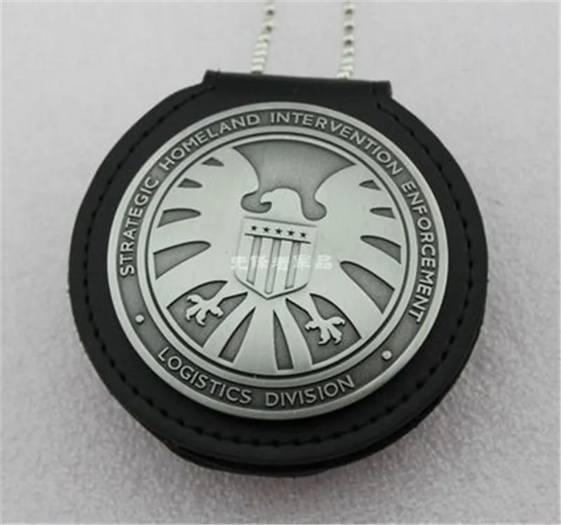 

TV Cosplay Agents of S.H.I.E.L.D. Shield PHIL COULSON Cosplay Badge with Holder & Chain Halloween COSPLAY Badge Christmas Gift