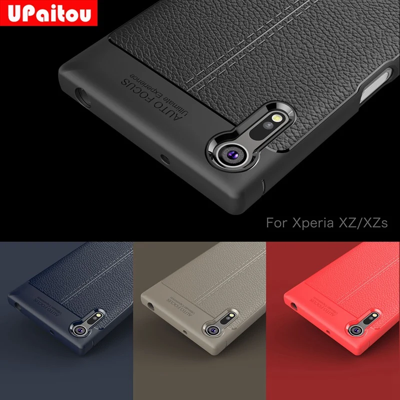 UPaitou Litchi мягкий чехол с текстурой для sony Xperia XZ XZ1 XZ2 XZ3 XZ4 Compact Premium XA1 XA2 XA3 Ultra Plus на