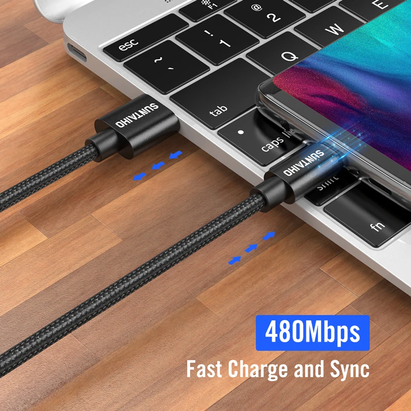 Suntaiho 2.4A USB кабель для iphone Кабель зарядного устройства XS max Xr X быстрой зарядки iPhone 8