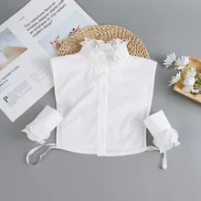 

Korean Style Shirt Fake Collar for Women Blouse Tops Shoulder Detachable Shirt Collars Girls Lapel Blouse Top False Collar