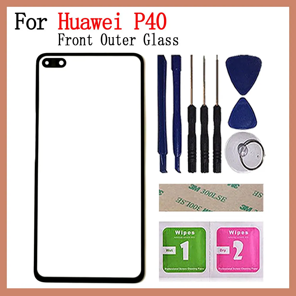 Экран передней панели 6 10 дюйма для Huawei P40 сенсорная стеклянная панель переднее