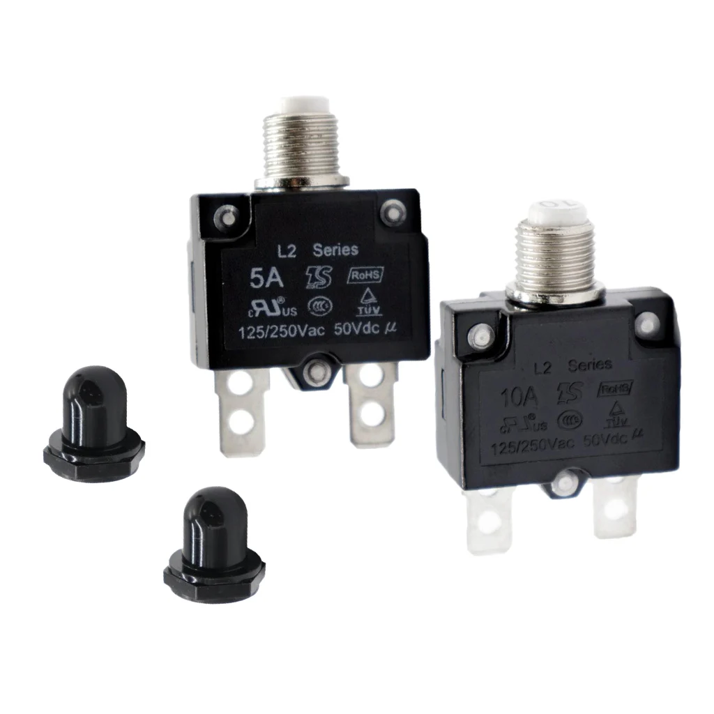 5A/10A Circuit Breaker Overload Protector Switch Fuse Resettable AC 125/250V
