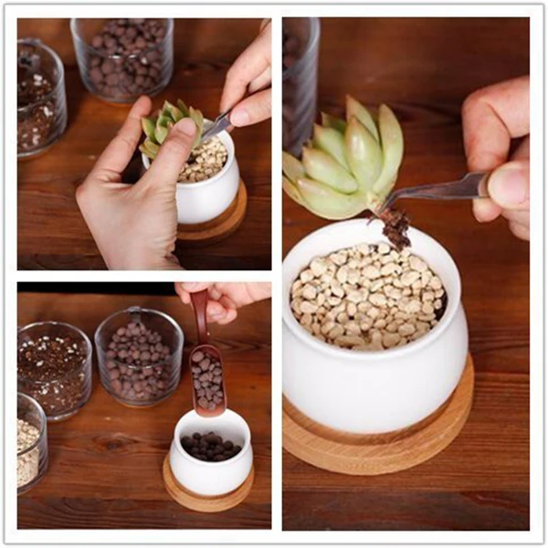 14 pieces Mini Gardening Hand Tools Set Succulent Plants Kettle Transplant Miniature Immortal Garden Planting Hand Tools Set