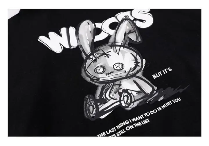QWEEK Gothic Harajuku Hoodies Women Streetwear Dark Rabbit Bunny Print Long Sleeve Black Tops Mall Goth Clothing Alt 2021 Autumn QWEEK Gothic Harajuku Hoodies Women Streetwear Dark Rabbit Bunny Print Long Sleeve Black Tops Mall Goth Clothing Alt 2021 Autumn