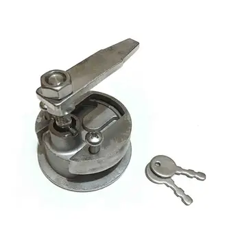 

Floor Lock Door Lock Deck Box Cover 316 Stainless Steel Round Lock 60mm with Small Key Handle Hardware Accessories