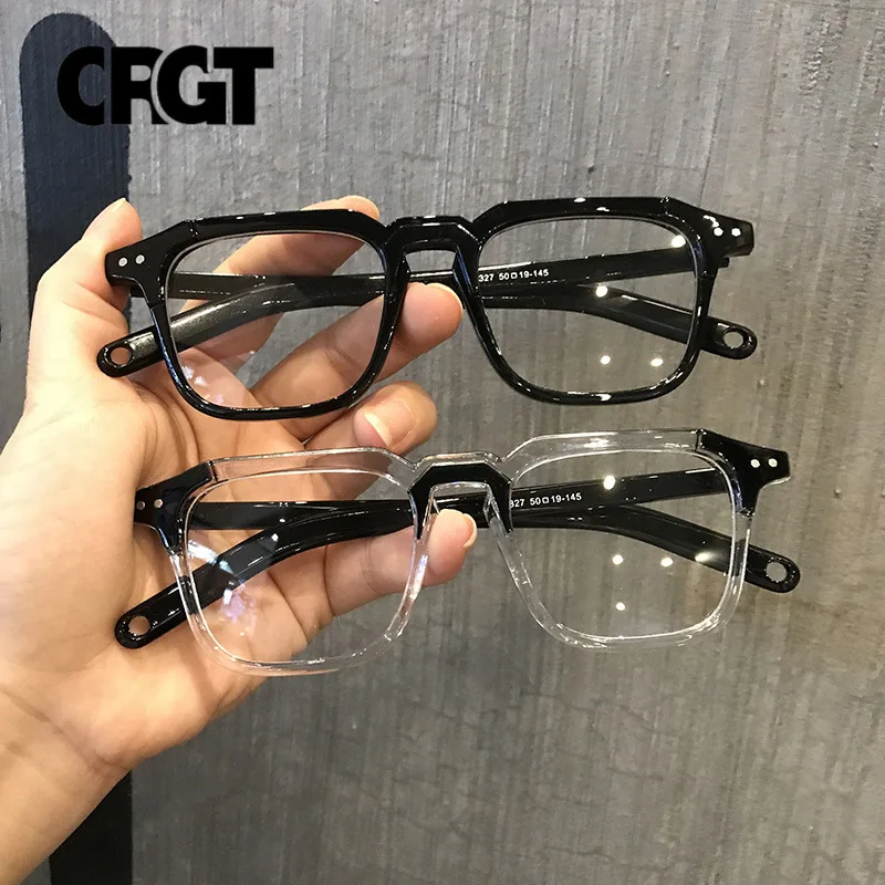 

2020 Small Square Box New Reading Glasses Women Black Rough Frame Style Compatible Myopia Anti-Blue Eyeglasses Fixing Device