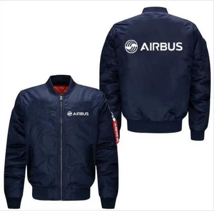Новая мужская куртка пилота airbus, Толстая теплая куртка на молнии с длинным рукавом airbus, мужская куртка для спорта и отдыха