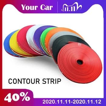 

8 Meters Car Wheel Rim Sticker Wheel Decoration Auto Tire Rims Plated Strip Protection Decoration