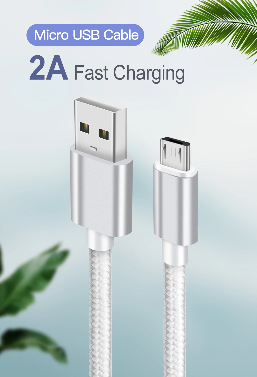 2A Nylon Micro USB Cable Fast Charge USB Data Cable for Samsung Vivo LG Lenovo Tablet Android Mobile Phone USB Charging Cord 2A Nylon Micro USB Cable Fast Charge USB Data Cable for Samsung Vivo LG Lenovo Tablet Android Mobile Phone USB Charging Cord