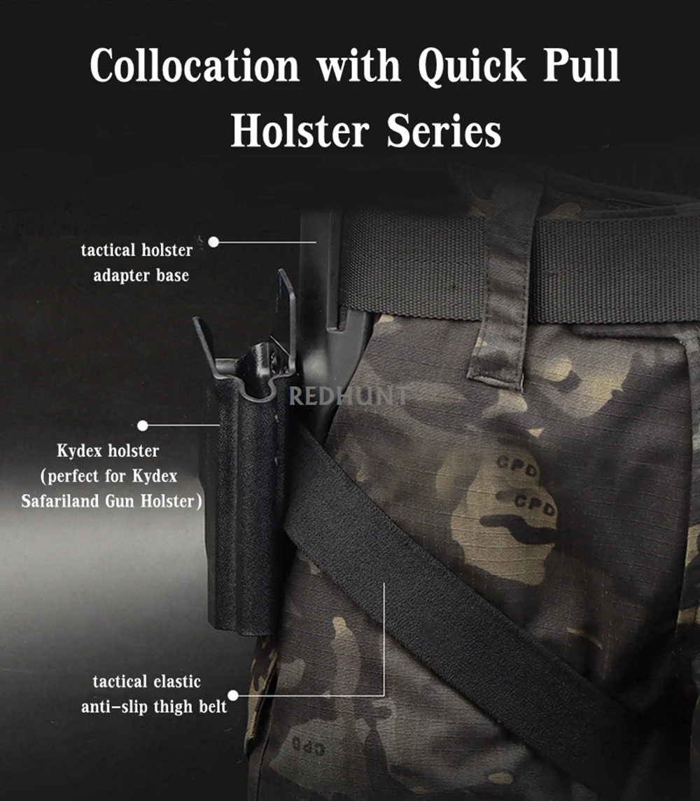 Tactical Leg Platform Set Hunting Thigh Straps Belt Low-wide BElt Paddle Holster Leg Straps Hanger with Quick-Release Buckle gun holster,hunting holster,holster strap