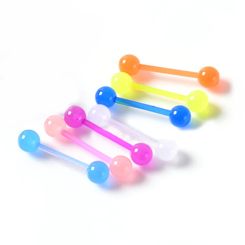 10 шт./компл. Украшения для тела УФ язык гвоздик для пирсинга в хряще ...