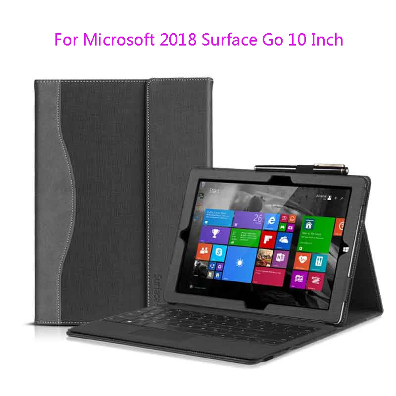 Ноутбук рукав для microsoft Surface Go 10 дюймов Складная портативная подставка для планшетного компьютера защитная оболочка PU кожаный чехол подарки