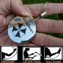 High Resilience Steel Wire Rope key Chain Recoil Metal Retractable KeyChain Alarm KeyRing Anti Lost breloki Badge Reel Belt Clip mini multifunctional retractable keychain black anti lost keychain buckle recoil ring pull clip keyring outdoor