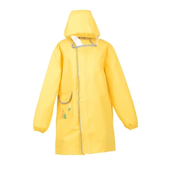 

Children's raincoat tower velvet raincoat with school bag poncho children rain gear