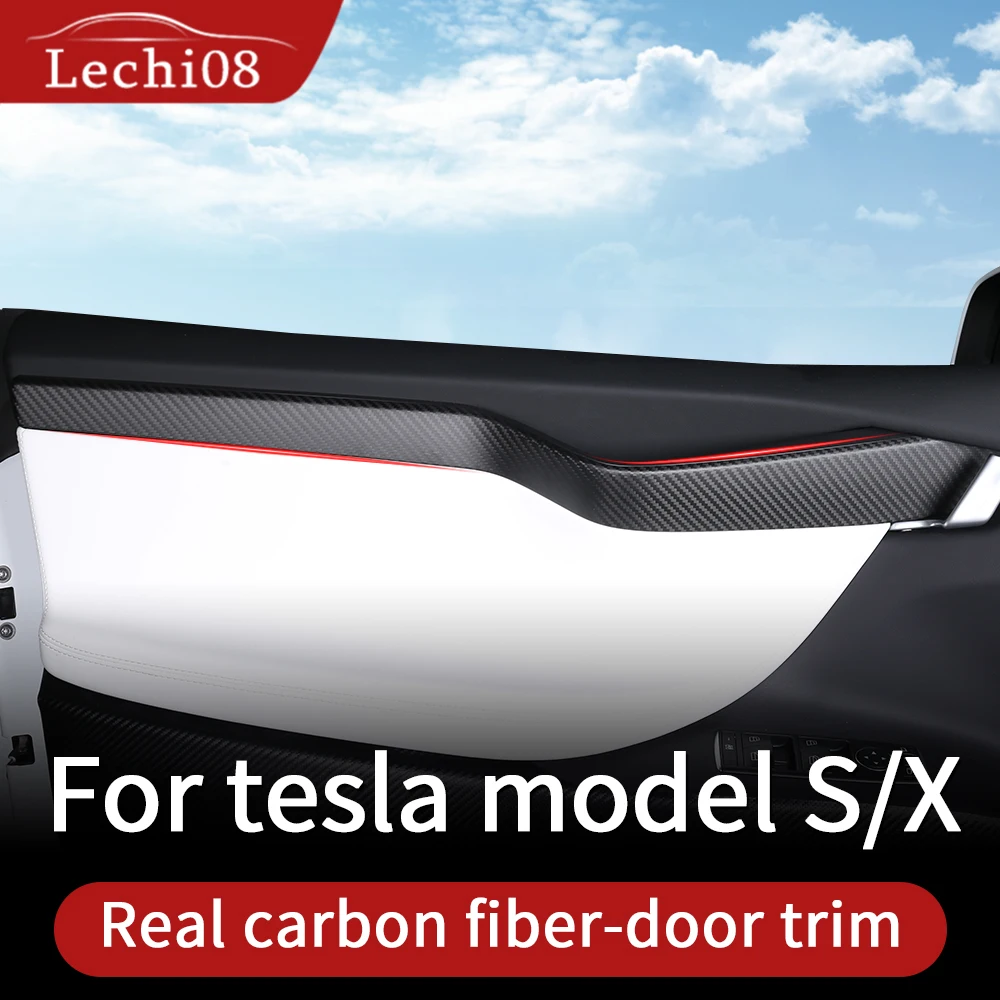 Обшивка двери для модели tesla model x carbon/accessoires X Door/интерьер из углеродного волокна