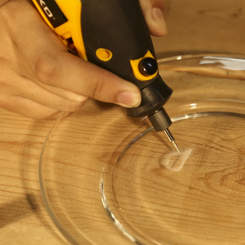 DEKO DKRT01 220V Variable Speed Mini Grinder Electric Cutting Polishing Drilling Rotary Power Tool with Accessories