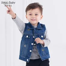 Ковбойский тонкий детский жилет из чистого хлопка для маленьких мальчиков жилет для младенцев модный детский жилет в западном стиле, весна