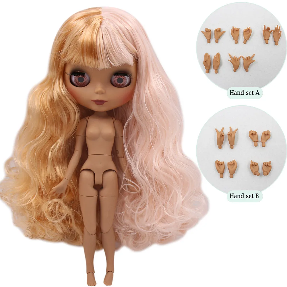 black matte face Ледяная Blyth фабрика кукла подходит для одевания самостоятельно DIY Изменить игрушка BJD Специальная цена - Цвет: black matte face