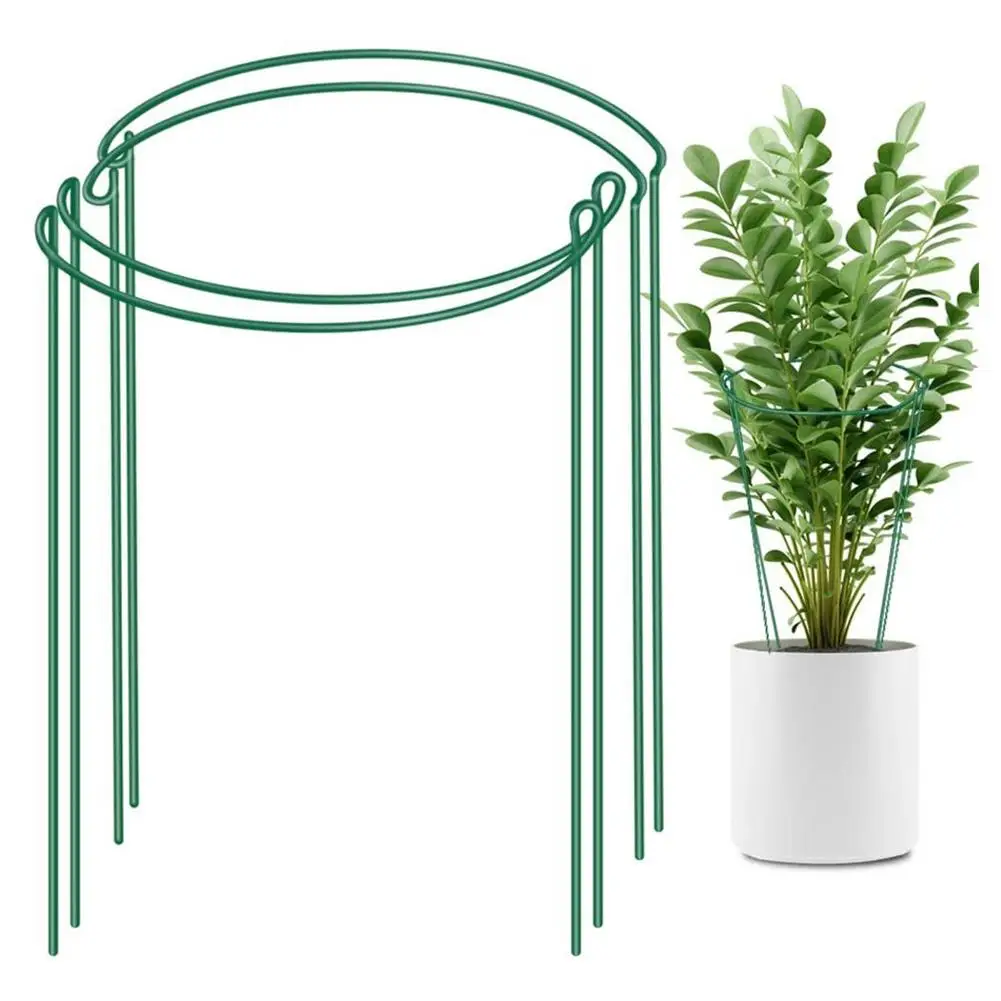 

3 Style Half Round Plant Support Ring Garden Tool Solid Steel Rust Semi-Circular Plant Border Support Wire Garden Tool