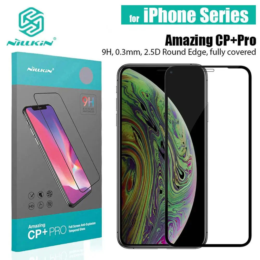 Закаленное стекло для iPhone 12 Pro Max Mini 11 Xs Xr X SE 2020 8 7 6S 6 Plus защита экрана Nillkin 3D полное