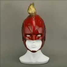 Марвел Капитан Carol Danvers шлем для косплея Хэллоуин Полная Маска-шлем для лица капюшон