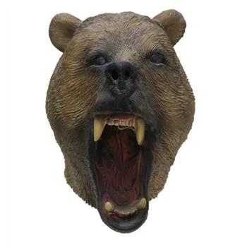 

2020 Hot Best Selling Realistic Grizzly Halloween Latex Bear Head Mask