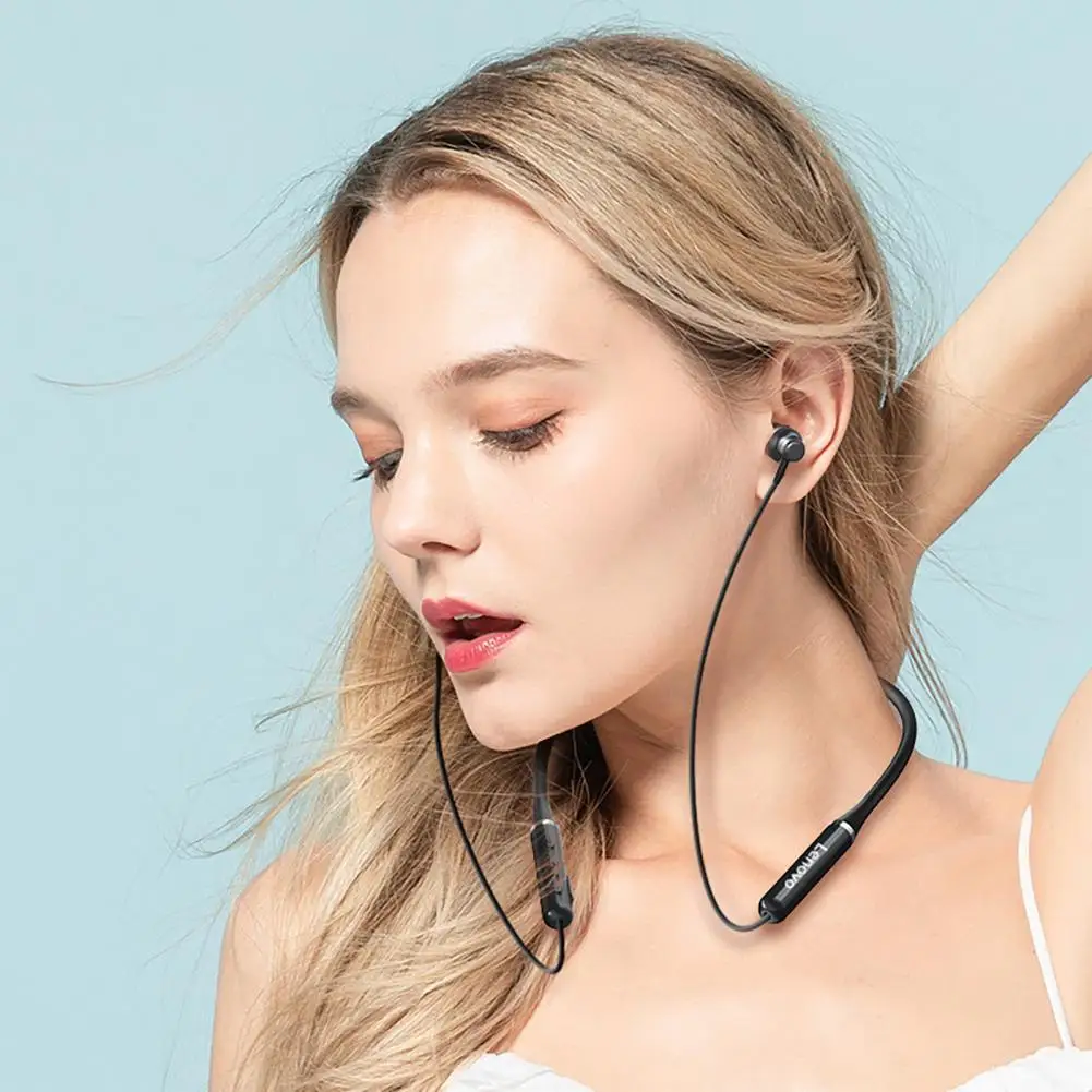 

Neckband Bluetooth Earphones Good Sound Quality Waterproof Headset Magnetic Storage Wireless Stereo Headphone for Lenovo HE05