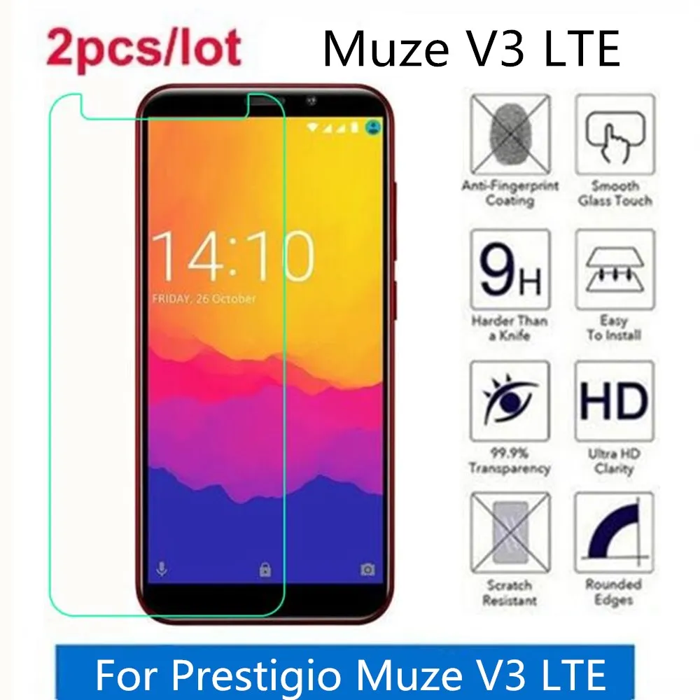 Закаленное стекло для Prestigio Muze V3 LTE 2.5D Премиум Защитная пленка для экрана на Prestigio Muze V3 LTE защитная пленка, стекло
