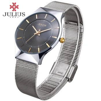 

ULTRA THIN STAINLESS STEEL MEN'S WATCH JAPAN QUARTZ BASIC HOURS CLASSIC SIMPLE CLOCK BOY CHRISTMAS BIRTHDAY GIFT JULIUS