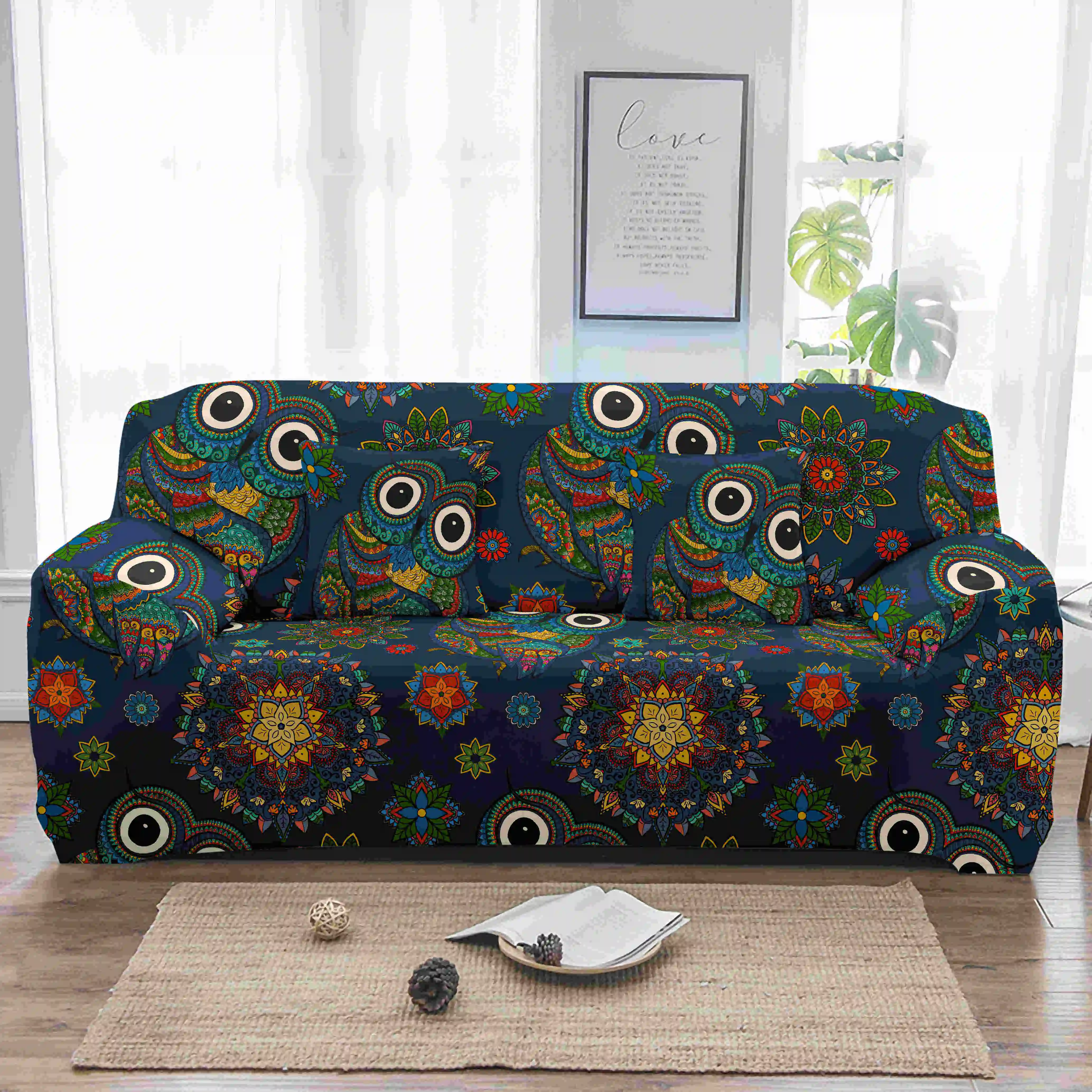 Homesky Мандала эластичный чехол для дивана Bohemia Slipcovers плотная накидка все включено диванные чехлы для гостиной секционный Диванный чехол