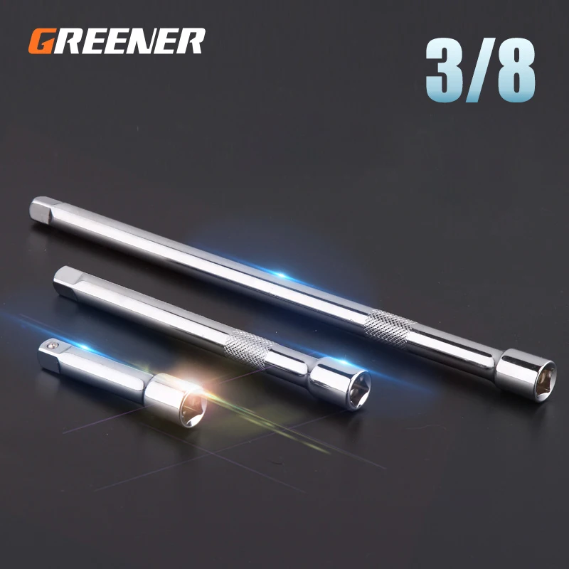 GREENER Sleeve Rod Auto Repair Durable 3/8 10mm Lengthened Short Rod Socket Ratchet Fast Wrench Hand Tools