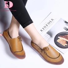 Doratasia/ г. Большой размер 45, водонепроницаемые мокасины из натуральной кожи женская обувь для отдыха удобная женская обувь на плоской подошве для мам