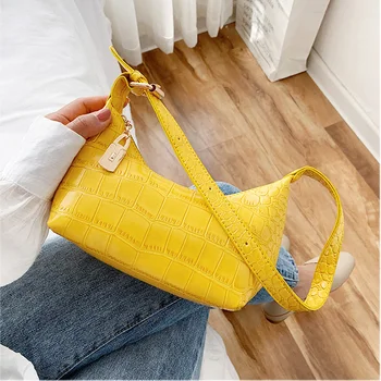 

Fashion Bag For Women 2020 Handbag Women Shoulder Bag Crocodile Pattern Designer Phone Pouch Female Underarm Bags Tote
