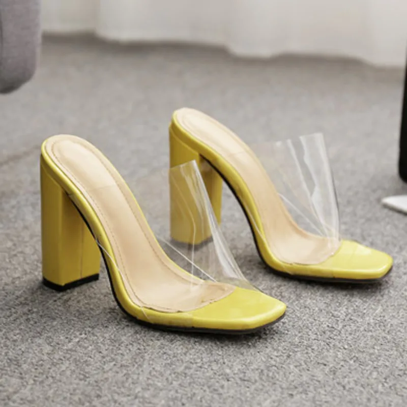 

Snakelike Sandals Crystal 2020 Open Toed High Heels Women Transparent Leather Heels Sandals Slippers Pumps