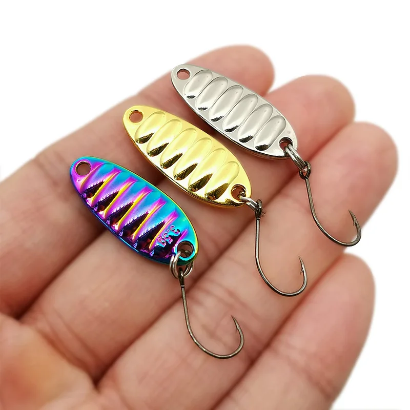 OUTKIT Metal Spoon Sequin Fishing Lures Pesca Leech Jig Wobbler Isca  Artificial Crankbaits for Fly Fishing Hard Baits Trout Lure