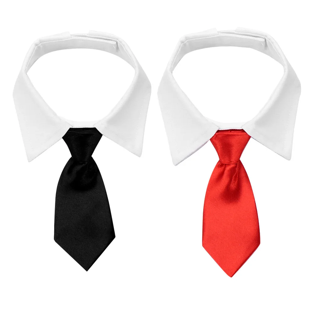 Corbata Formal para perro y gato, esmoquin, pajarita, Collar rojo y negra, accesorios para perros y gatos, traje para perros pequeños y medianos
