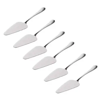 

6-Piece Stainless Steel Pie Server Cake Holder Handle Spatula Slotted Pizza Cut Turner Professional Shovel Server