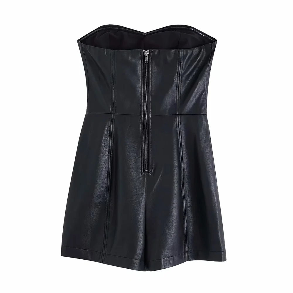 Za женский новый прямой короткий комбинезон с завязками на подкладке из