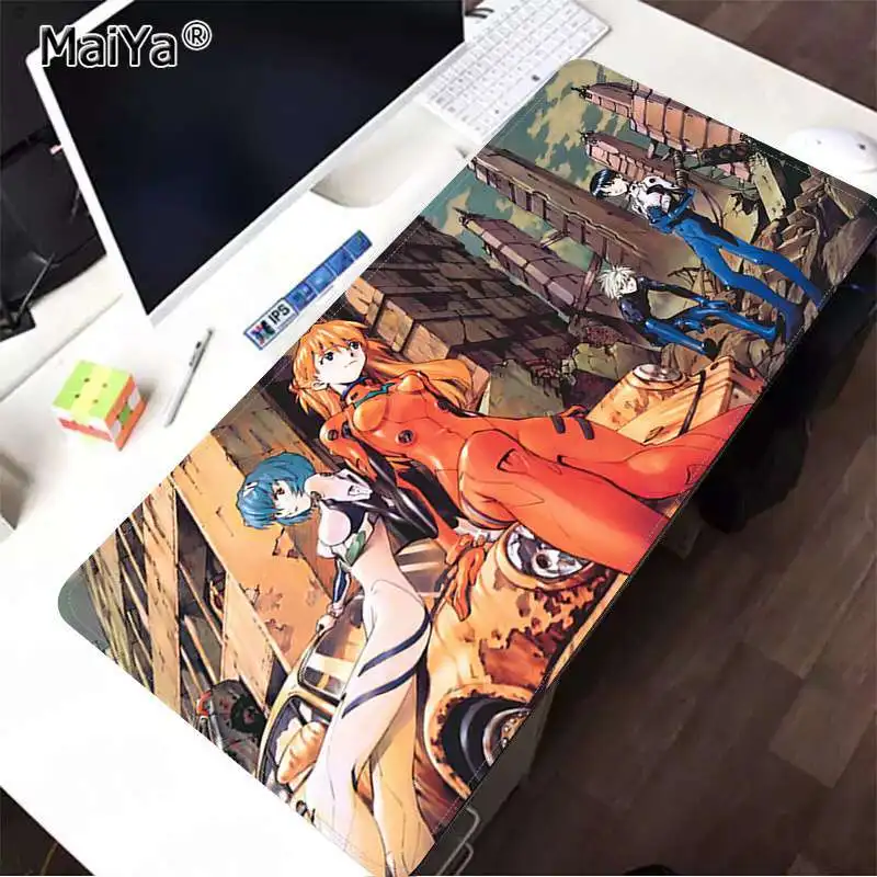 Maiya неоновый резиновый компьютерный игровой коврик Genesis Evangelion, резиновый компьютерный игровой коврик для ПК