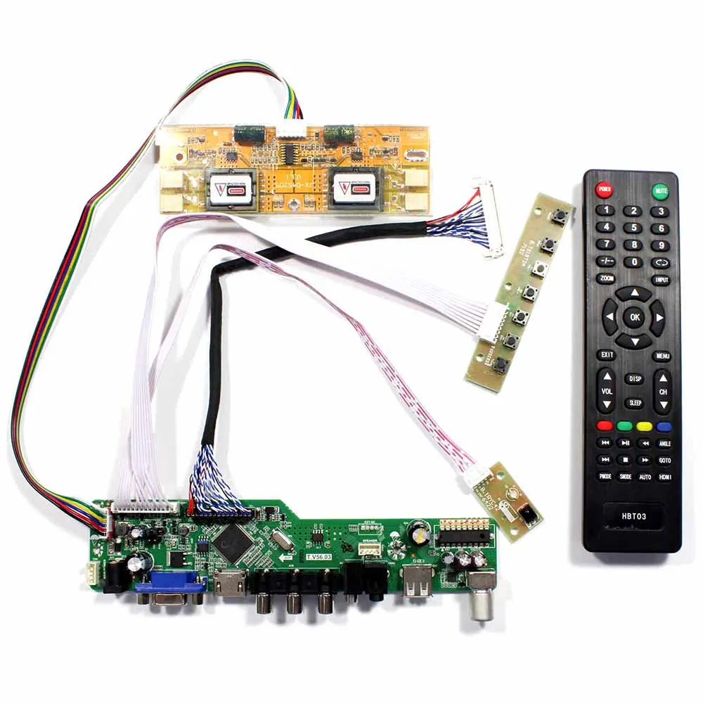 Latumab Driver Board for M190EN04 V2 M190EN04 V5 M190EN04 LVDS 19 Screen Display TV+HDMI+VGA+USB 1280×1024 Controller Board (5)