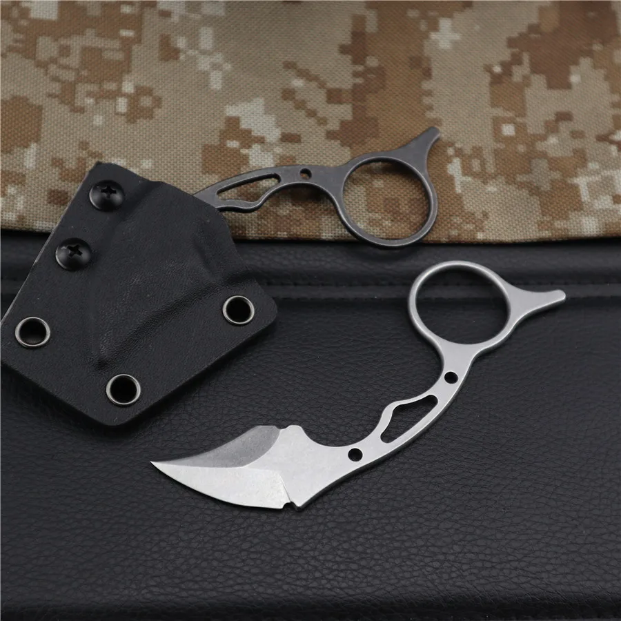 Нож Karambit с оболочкой для охоты на открытом воздухе Инструменты для выживания нож+ Карманный складываемый ключ нож инструмент ручной инструмент для выживания на открытом воздухе