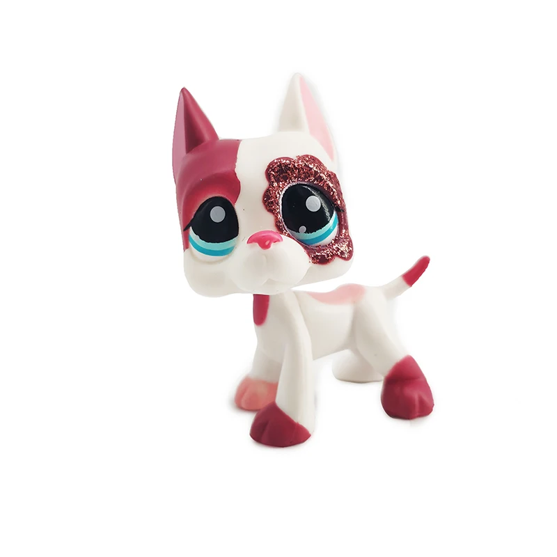 223 Rare Lps Pet Shop Toy DobermanCockerSpaniel PinkDog Black Short Hair Cat Collection Action Standing Role Playin Children'sGift - Цвет: 223
