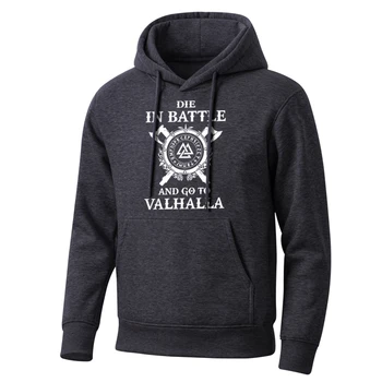 

Odin Vikings Mens Hoodie Die In Battle And Go To Valhalla Men'S Sweatshirt Hip Hop Streetwear Hot Leisure Men Fleece Hoodies