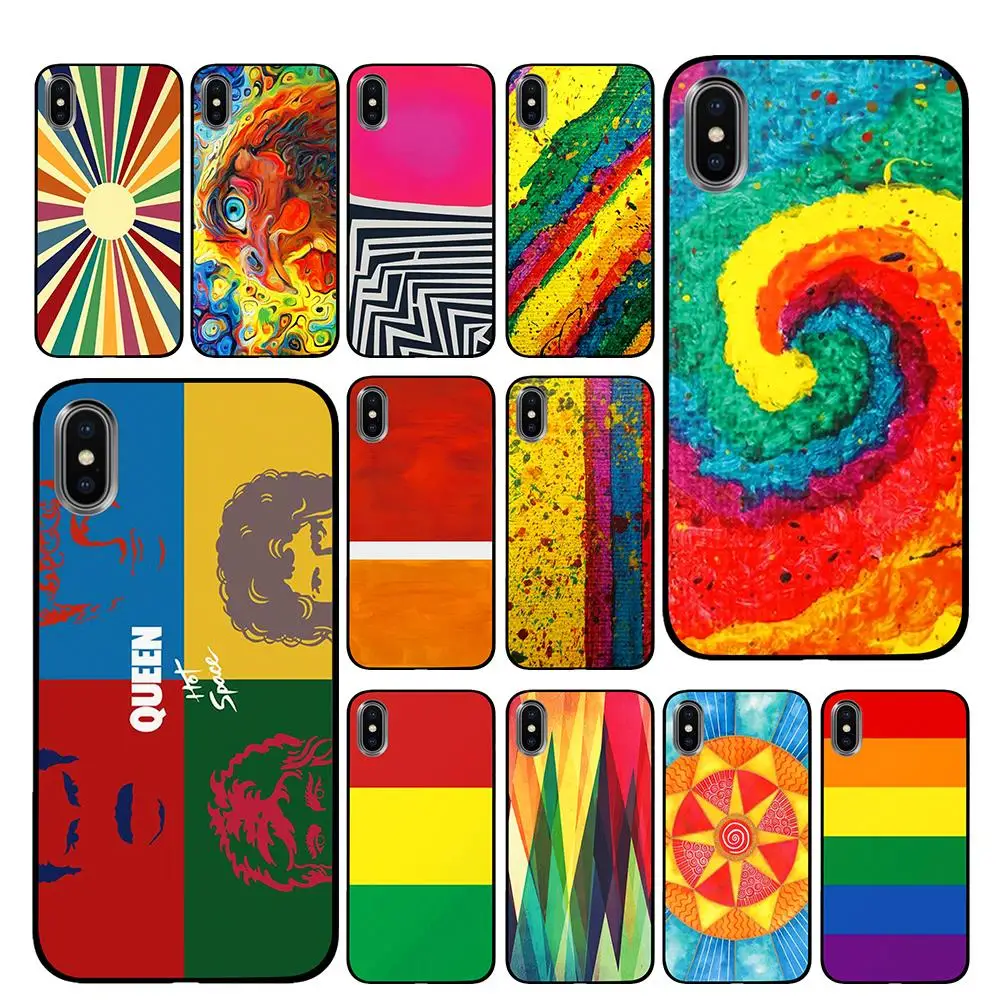 Дизайн радужных цветов для iPhone 5 5S SE 6 6s 7 8 Plus X XS Max XR чехлы телефонов|Чехлы-накладки|