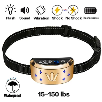 

Rechargeable Anti No Bark Shock Dog Trainer Stop Barking Pet Training Collars