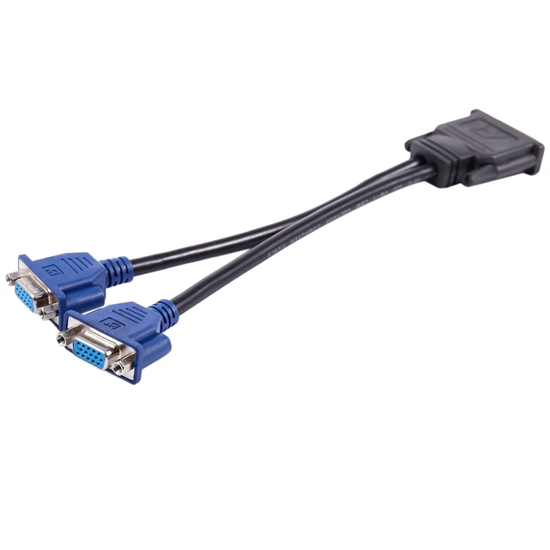 Ноутбук Dual Link DVI-I 24 и 5 Pin папа на 2 VGA Женский кабель