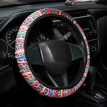 

Car Steering Wheel Cover Skidproof Auto Steering- Wheel Cover Anti-Slip Universal Cactus Leopard Neoprene Car-styling
