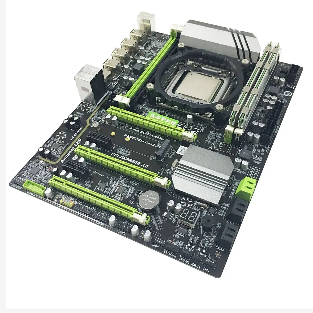 

X79T luxury cooling large motherboard CPU set E5-2620 six core 12 line 16G memory