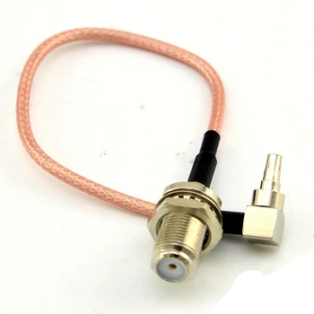 

10pcs RF adapter RF connector F to CRC9 Cable F Female to CRC9 Right angle RG316 Pigtail 15cm /50CMCable for antenna booster