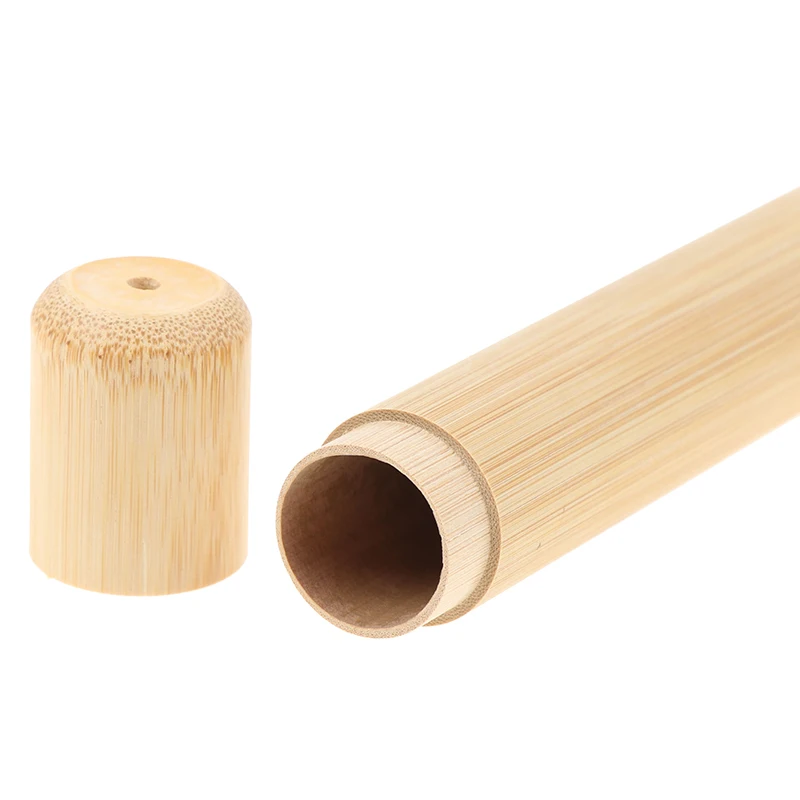 Toothbrush Wooden Case Tooth Brush Soft-bristle Bamboo Fibre Holder Handle Tube
